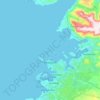 Reykjavik topographic map, elevation, relief