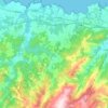 El Franco topographic map, elevation, relief