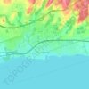Cobourg topographic map, relief map, elevations map