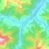 Potes topographic map, elevation, relief