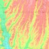 Pottawattamie County topographic map, elevation, relief