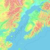 Kenai Peninsula topographic map, elevation, relief