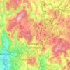 Santiago de Compostela topographic map, elevation, relief