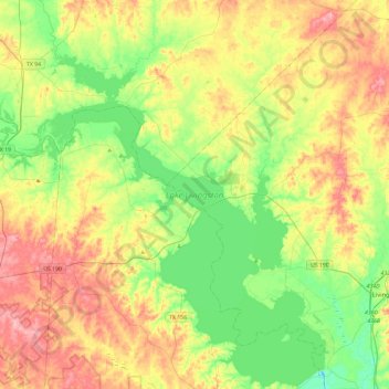 Lake Livingston Topo Map Lake Livingston Topographic Map, Elevation, Relief