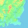 County Wexford topographic map, relief map, elevations map