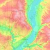 Peoria topographic map, elevation, relief