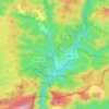 Burgui topographic map, elevation, relief