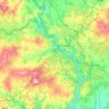 Lugo topographic map, elevation, relief