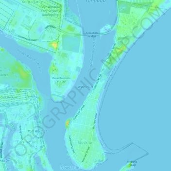 Stockton topographic map, elevation, relief