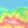 Iflissen topographic map, relief map, elevations map