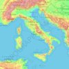 Italia topographic map, elevation, relief