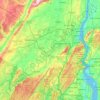 Orange County topographic map, elevation, relief