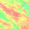 Alanís topographic map, elevation, relief