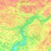 Guelph topographic map, relief map, elevations map
