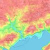 Brest topographic map, relief map, elevations map