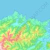 Cudillero topographic map, elevation, relief