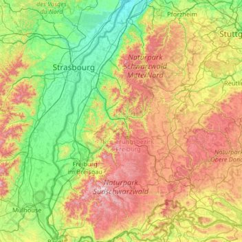 Black Forest Topographic Map Elevation Relief