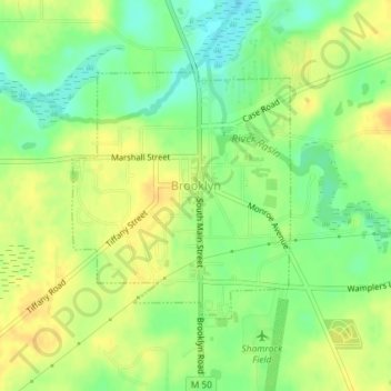 Topographic Map Of Brooklyn Brooklyn Topographic Map, Elevation, Relief