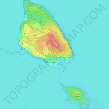 Mackinac Island Topographic Map