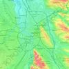 Toulouse topographic map, relief, elevation