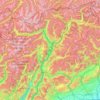 Trentino-Alto Adige/Südtirol topographic map, elevation, relief