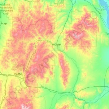 Jefferson County Topographic Map Jefferson County Topographic Map, Elevation, Relief
