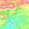 Guerlédan topographic map, relief map, elevations map