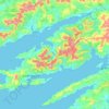 Beara topographic map, elevation, relief