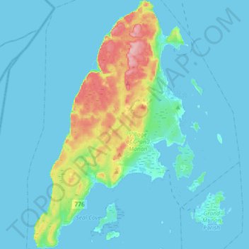 Grand Manan Island Map Grand Manan Island Topographic Map, Elevation, Relief