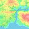 Audierne topographic map, relief map, elevations map