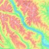 Lake Chelan topographic map, elevation, relief