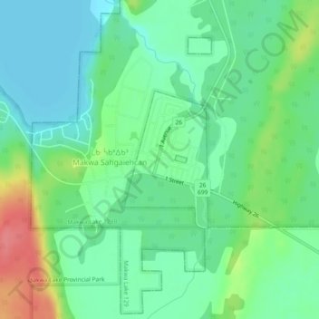 Loon Lake Saskatchewan Map Loon Lake Topographic Map, Elevation, Relief