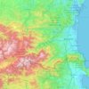 Pyrénées-Orientales topographic map, relief, elevation