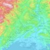 Gard topographic map, relief, elevation