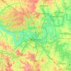Nashville-Davidson topographic map, elevation, relief