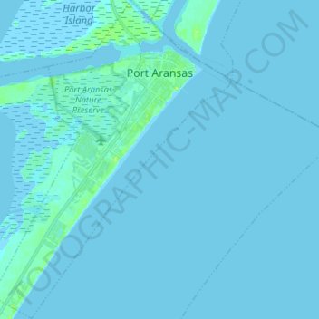 Map Of Port Aransas Texas Port Aransas Topographic Map, Elevation, Relief Map Of Port Aransas Texas Port Aransas Topographic Map, Elevation, Relief