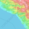 Alanya topographic map, elevation, relief