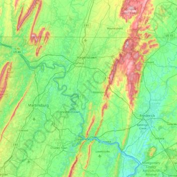 Washington County Topographic Map Washington County Topographic Map, Elevation, Relief