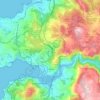 Cabanas topographic map, elevation, relief