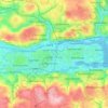 Cork City topographic map, elevation, relief