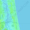 Jacksonville Beach topographic map, elevation, relief