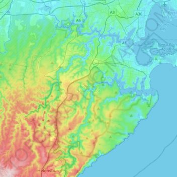 Sutherland Shire Council Maps Sutherland Shire Council Topographic Map, Elevation, Relief