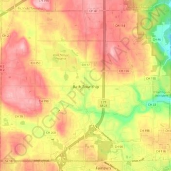 Summit County Ohio Elevation Summit County Topographic Map, Elevation, Relief