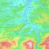 Limoux topographic map, relief, elevation