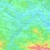 Carcassonne topographic map, relief, elevation