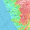 Goa topographic map, relief map, elevations map