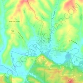 Topographic Map Of Nashville Nashville Topographic Map, Elevation, Relief