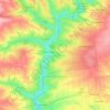Гранітненська сільська рада topographic map, elevation, relief