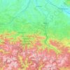Ariège topographic map, relief, elevation