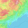 Hérault topographic map, relief, elevation